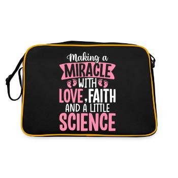 Faire un miracle avec l’amour FIV drôle in vitro - Sac Retro - noir/or - Dos