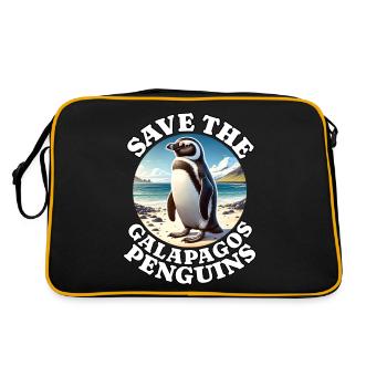 Manchot des Galápagos - Sac Retro - noir/or - Dos