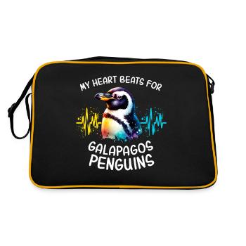 Galapagos Penguin Heartline - Sac Retro - noir/or - Dos