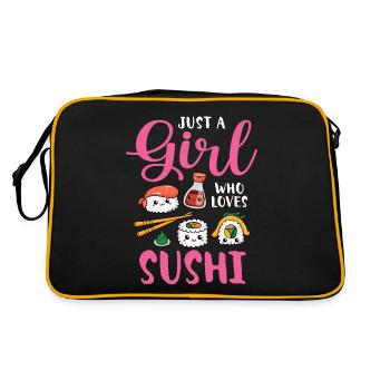 Sushi Food Japan Nigiri Gift - Retro Bag - black/gold - Back