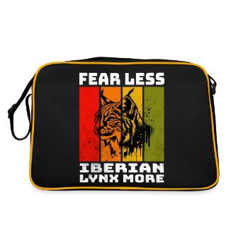 Lynx ibérique Iberischer Luchs - Sac Retro - noir/or - Dos