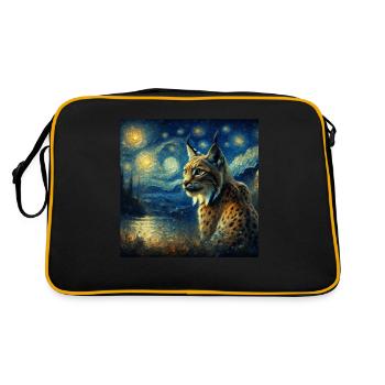 Lynx ibérique Nuit étoilée - Sac Retro - noir/or - Dos