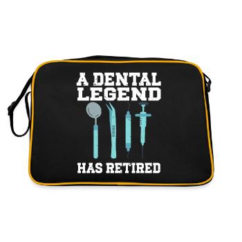 Dentist Dental - Retro Tasche - Schwarz/Gold - Hinten