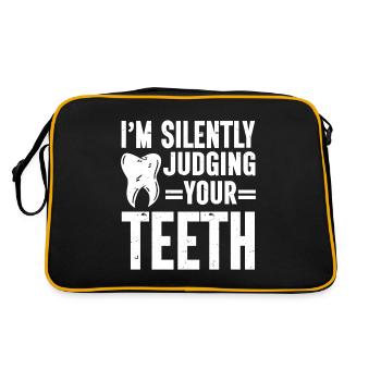 Dentist Dental - Retro Tasche - Schwarz/Gold - Hinten