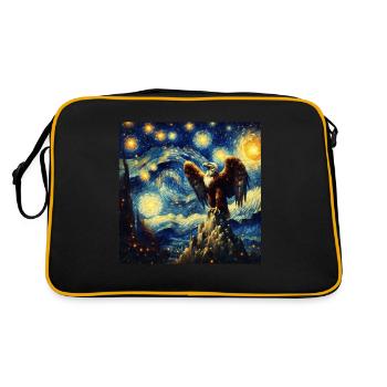 Affenadler Starry Night - Retro Tasche - Schwarz/Gold - Hinten