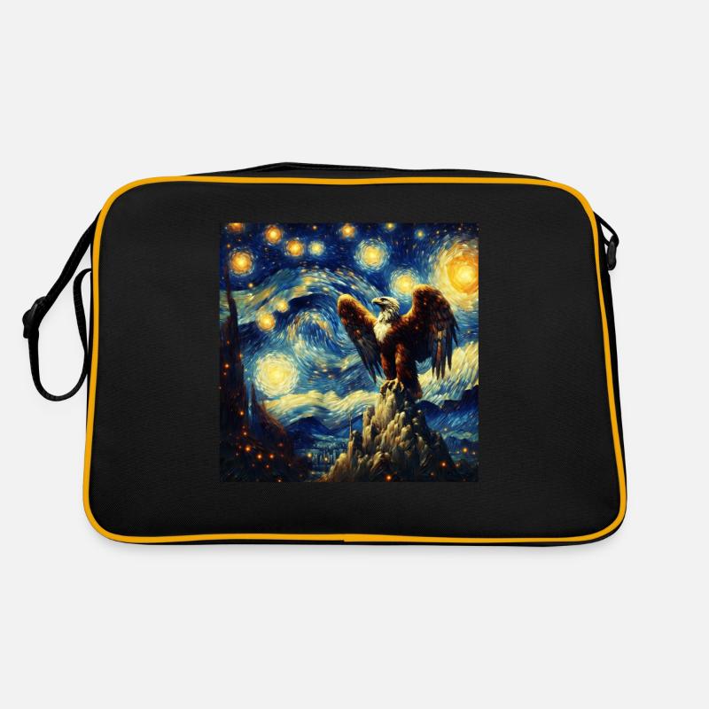 Monkey Eagle Starry Night Retro Bag
