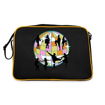 Boogie Woogie Dancer Swing Dancing - Retro Bag - black/gold - Back