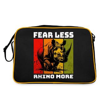 Sumatran Rhino Rhino Nashorn - Retro Bag - black/gold - Back