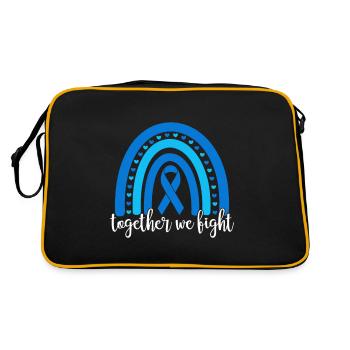 Together We Fight Blue Ribbon Rainbow Diabetes - Retro Bag - black/gold - Back