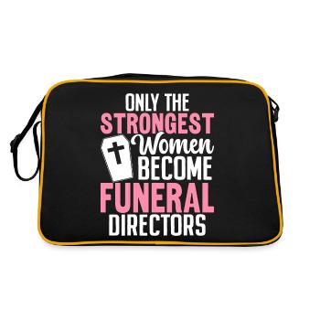 Funeral Director Funny Embalming Funeral - Retro Bag - black/gold - Back
