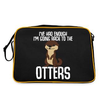 Otter Otters - Retro Bag - black/gold - Back