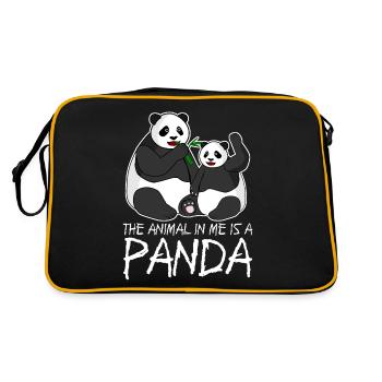Pandas Panda géant Panda Ours - Sac Retro - noir/or - Dos