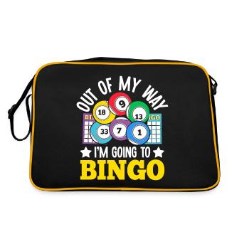 Hors de mon chemin, je vais au bingo Jeux d’argent drôles - Sac Retro - noir/or - Dos