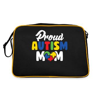 Journée de sensibilisation à l’autisme Cadeau autiste - Sac Retro - noir/or - Dos