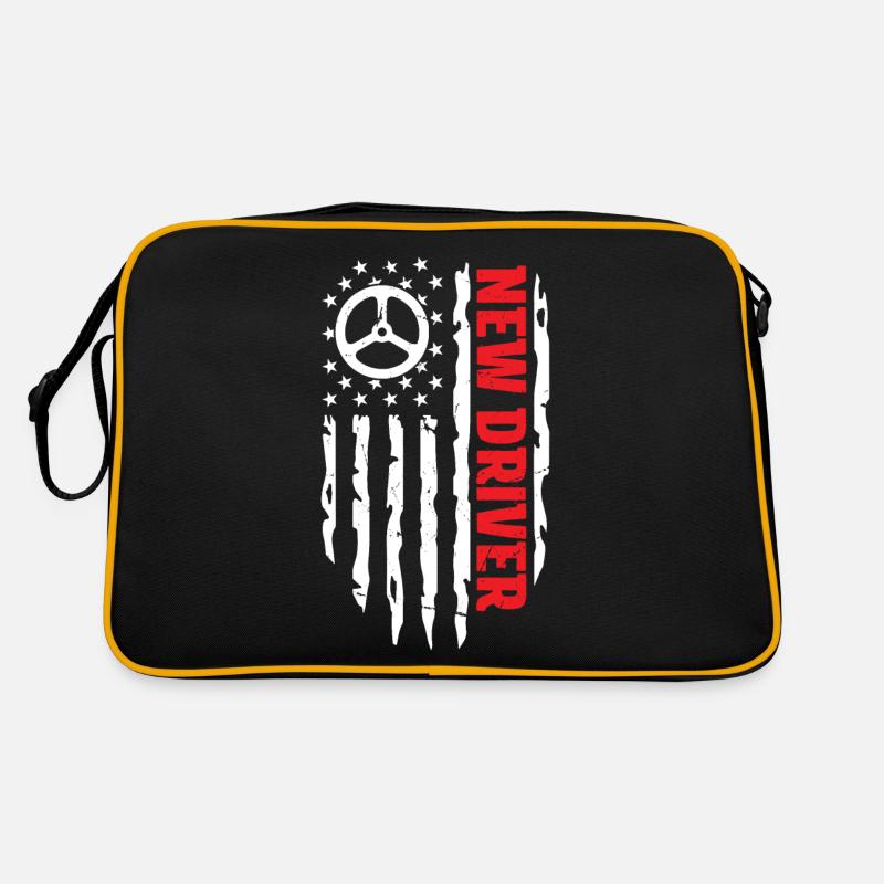 New Driver Funny Driver USA Flag Patriotic Driver Retro Bag