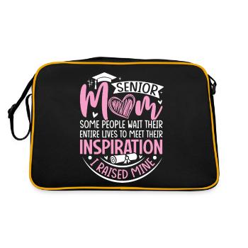 Senior Mom Class Of 2024 Funny Senior Graduation - Sac Retro - noir/or - Dos