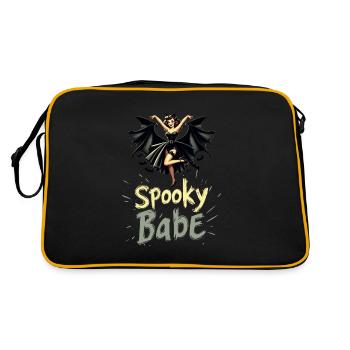 Spooky Babe Bat Retro Halloween Femmes - Sac Retro - noir/or - Dos