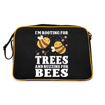 Earth Day Climate Change Awareness - Retro Bag - black/gold - Back