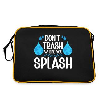 Earth Day Climate Change Awareness - Retro Bag - black/gold - Back