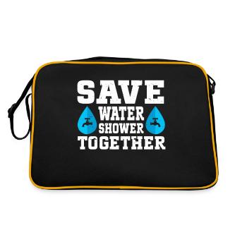 Earth Day Climate Change Awareness - Retro Bag - black/gold - Back