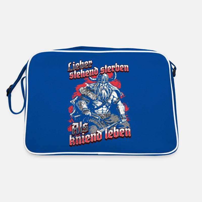 rViking Warrior Design Stehend Sterben Krieger Retro Tasche