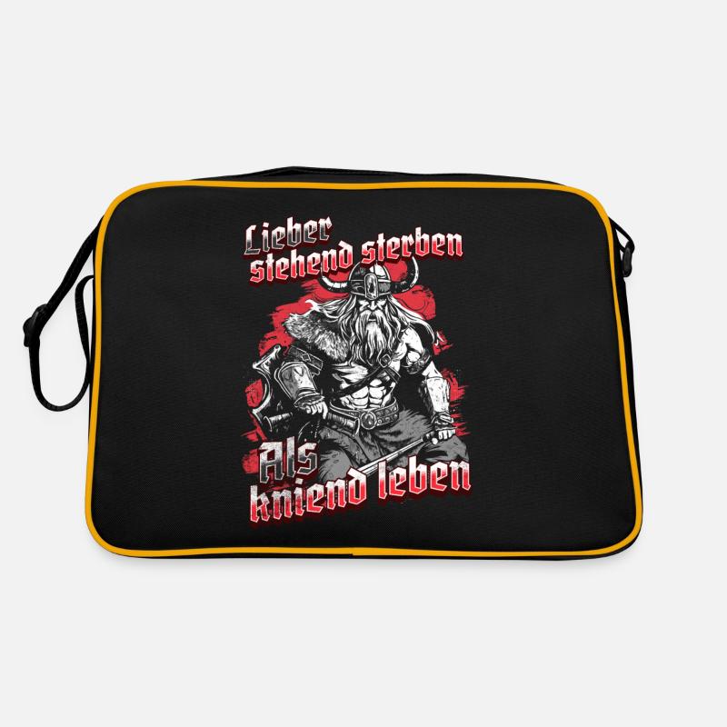 rViking Warrior Design Stehend Sterben Krieger Retro Tasche