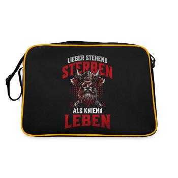 Vikings avec des lunettes de soleil Mieux vaut mourir debout - Sac Retro - noir/or - Dos