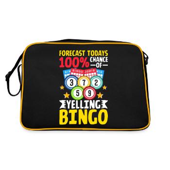 100 % de chances de crier Bingo Bingo drôle - Sac Retro - noir/or - Dos