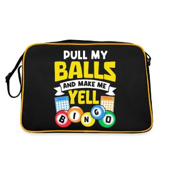 Pull My Balls and Make Me Yell Gambling Funny - Retro Bag - black/gold - Back