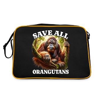 Orangutan - Retro Bag - black/gold - Back