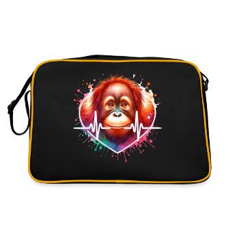 Orangutan ECG - Retro Bag - black/gold - Back