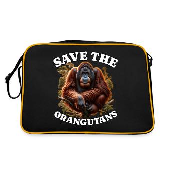 Save Orangutan - Retro Bag - black/gold - Back