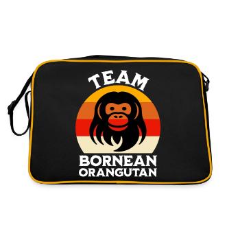 Borneo Orangutan - Retro Bag - black/gold - Back