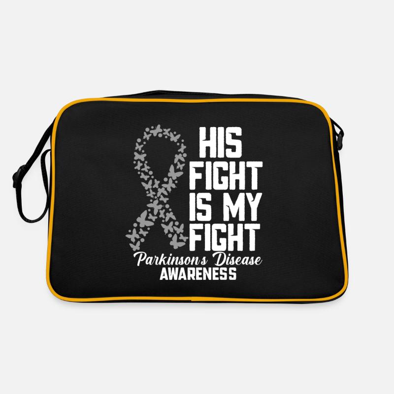 Son combat est mon combat Ruban d’argent gris Sac Retro