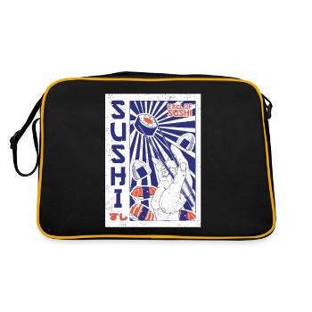 Sushi Food Japan Nigiri Gift - Retro Bag - black/gold - Back