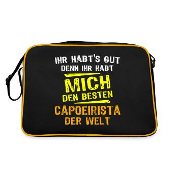Cadeau Capoeirista - Sac Retro - noir/or - Dos