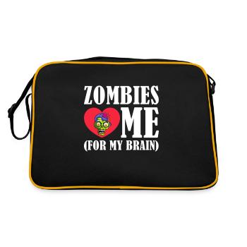 Zombie Zombie Chasseur de Zombie Apocalypse Cadeau - Sac Retro - noir/or - Dos
