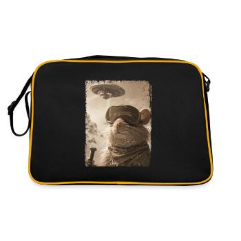 UFO Rétro Vintage Uncanny Alien Ski Souris - Sac Retro - noir/or - Dos