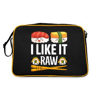 Amateur de sushis drôle Nourriture japonaise drôle Sushi - Sac Retro - noir/or - Dos