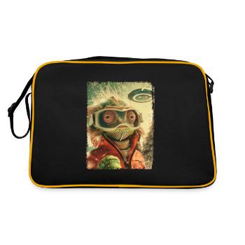 OVNI rétro vintage étrange Alien Ski lézard - Sac Retro - noir/or - Dos