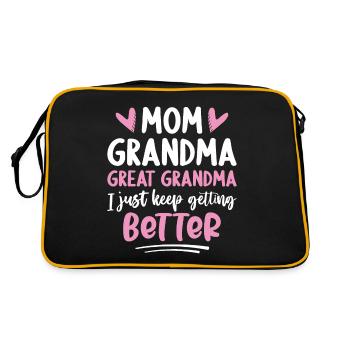 Maman Maman Arrière-Mamie Je n’arrête pas de recevoir - Sac Retro - noir/or - Dos