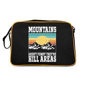 Les montagnes ne sont pas drôles, ce sont des collines, des randonnées - Sac Retro - noir/or - Dos