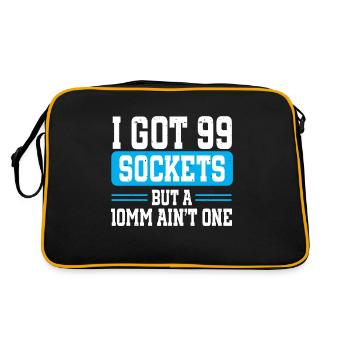 Mechanic I Got 99 Sockets But A 10mm Ain't One - Retro Bag - black/gold - Back