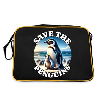 Penguin - Retro Bag - black/gold - Back