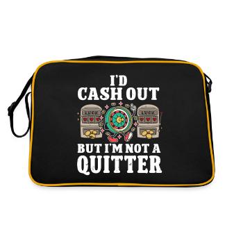 Je retirerais de l’argent mais je ne suis pas un Quitter Casino Gambling - Sac Retro - noir/or - Dos