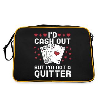 Je retirerais de l’argent mais je ne suis pas un Quitter Casino Gambling - Sac Retro - noir/or - Dos