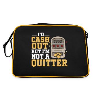 Je retirerais de l’argent mais je ne suis pas un Quitter Casino Gambling - Sac Retro - noir/or - Dos