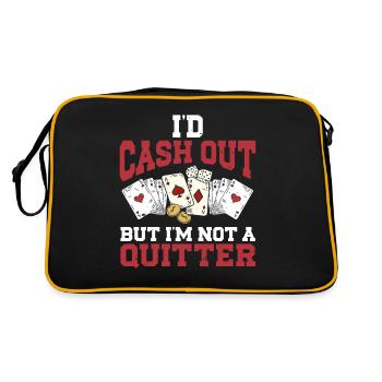 Je retirerais de l’argent mais je ne suis pas un Quitter Casino Gambling - Sac Retro - noir/or - Dos