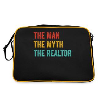 Immobilienmakler - Retro Tasche - Schwarz/Gold - Hinten