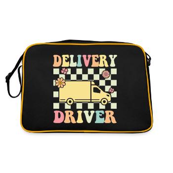Delivery Driver Boho Funny Grubhub Driver - Retro Bag - black/gold - Back